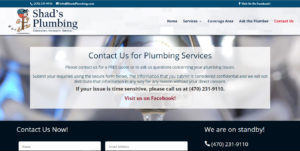 contact us for plumbing services
